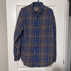 The Foundry Supply Co. Blue  and Grey Flannel button down shirt